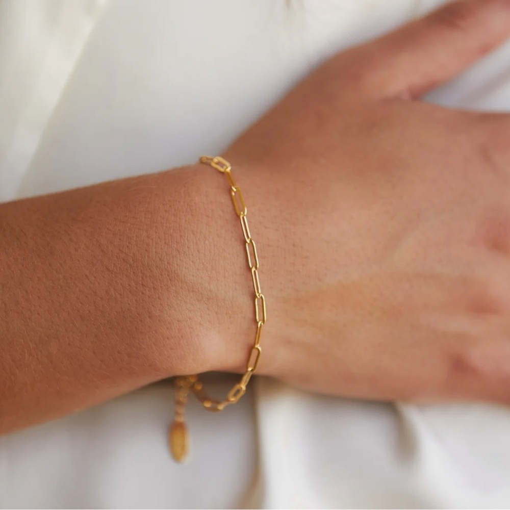 New Atolea "COZUMEL" PAPERCLIP BRACELE Gold